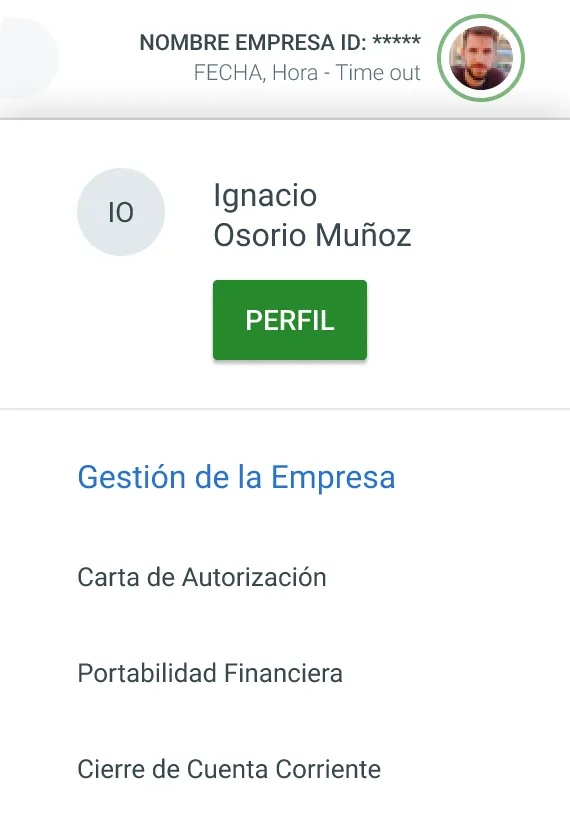 Menú Personal