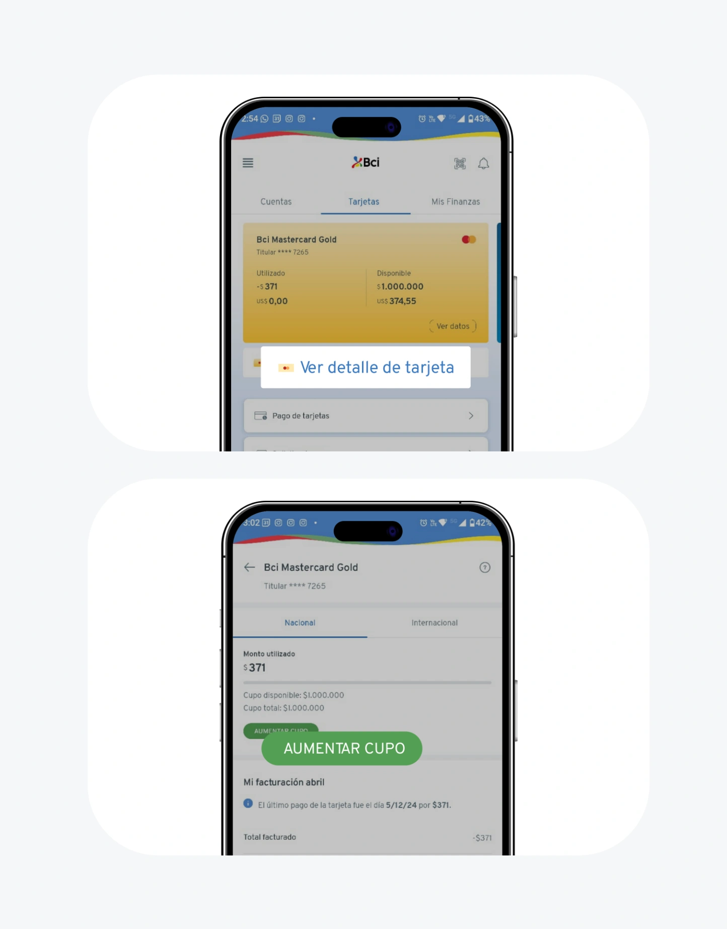 App Bci en smartphone