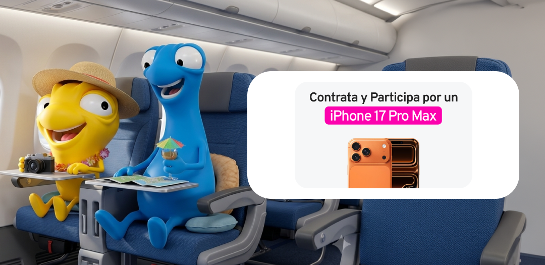 Amarillo y azul sentados dentro de un avión