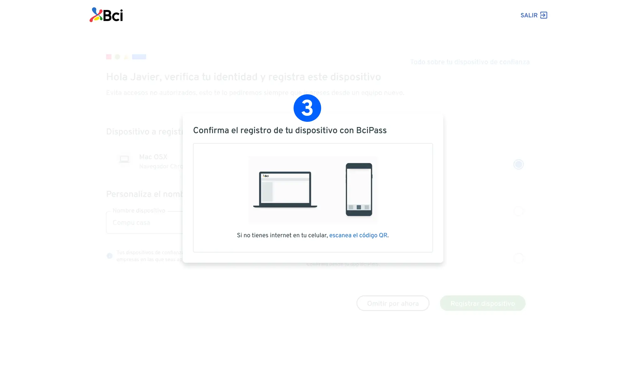 Confirmación con BciPass