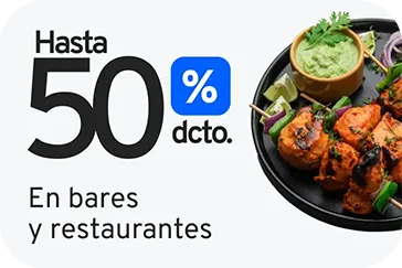 Hasta 50 porciento de descuento en bares y restaurantes