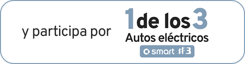 y participa por 1 de los 3 autos eléctricos smart #3