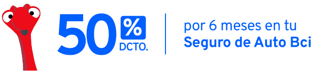 50% de descuento por 6 meses en tu seguro de auto bci