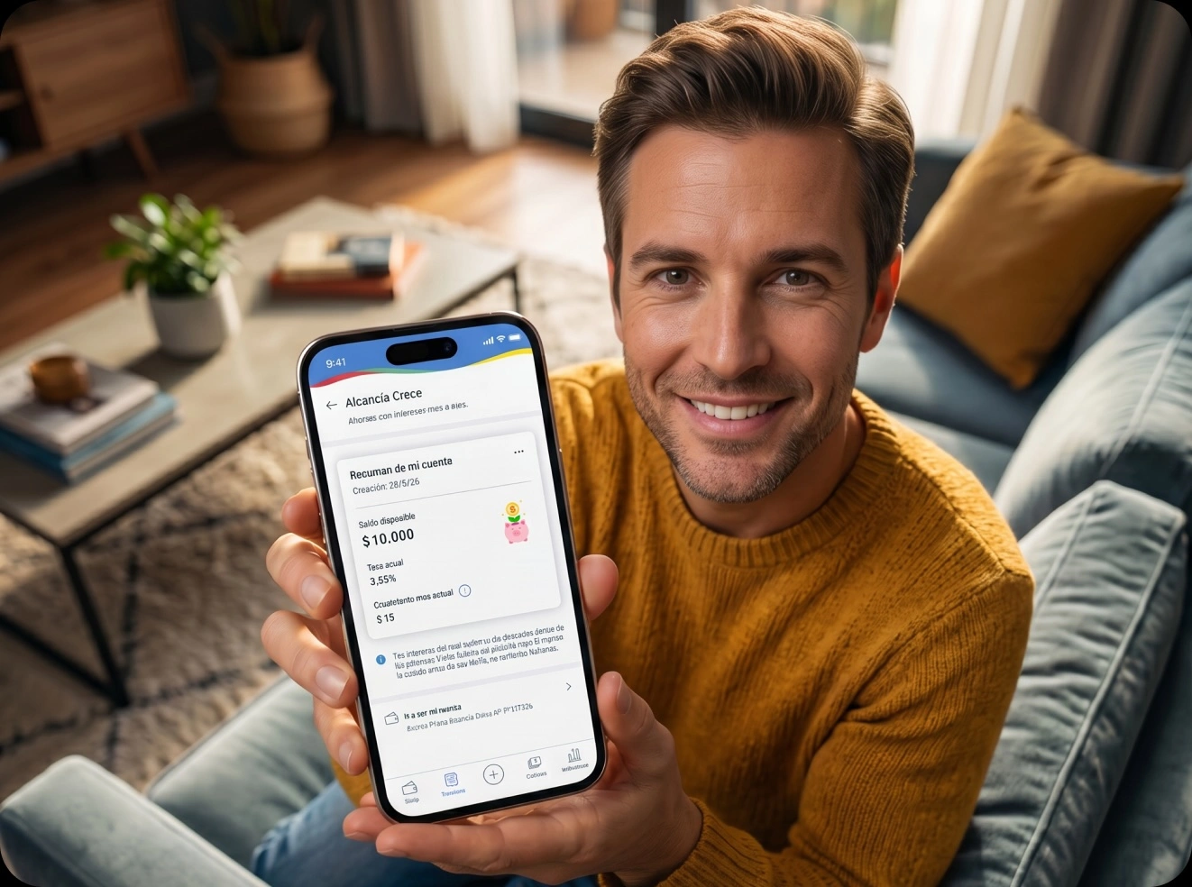 Cliente operando desde la App Bci
