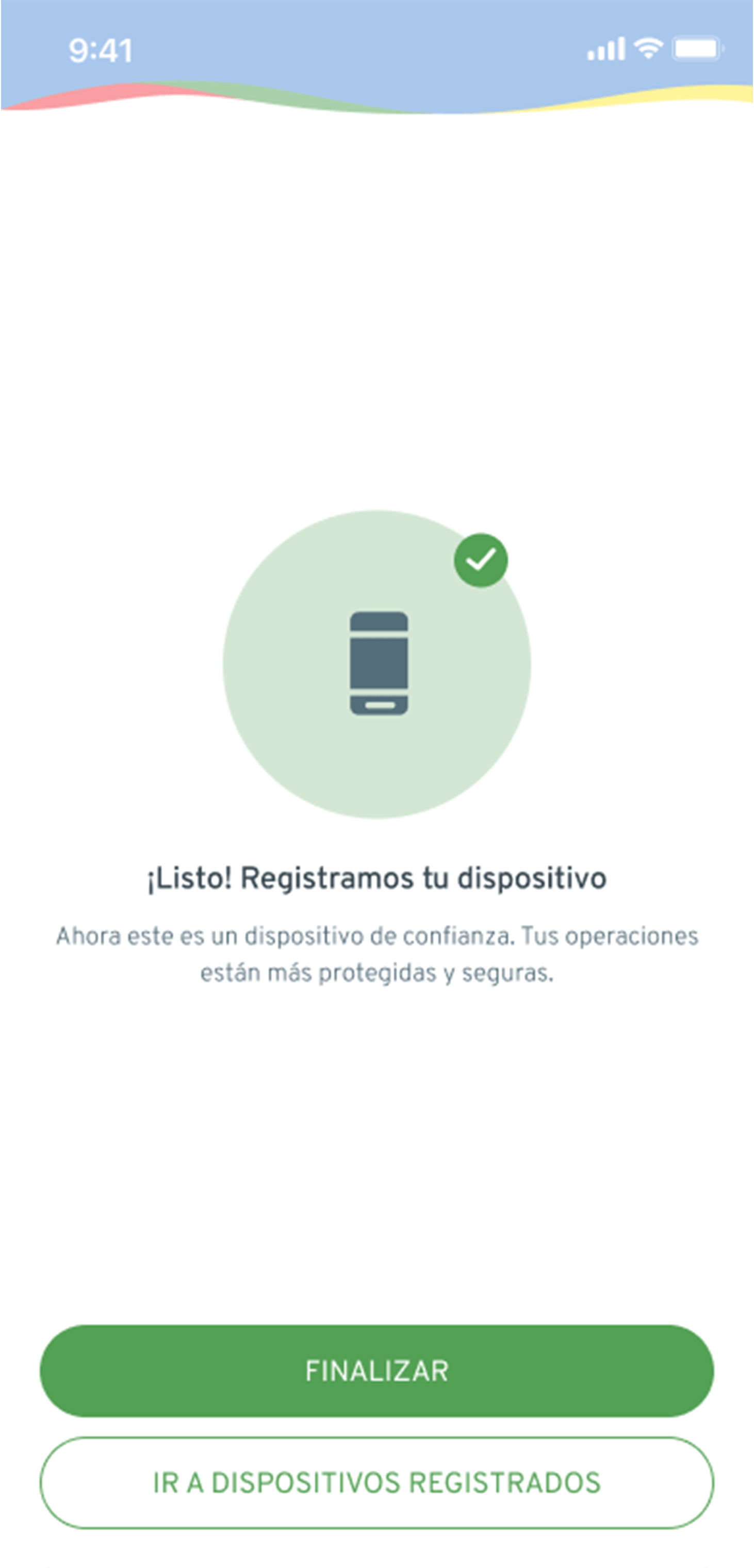 Confirmación de registro exitoso