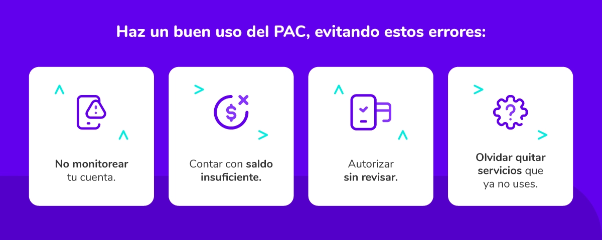 Pago automático de cuentas: errores a evitar.