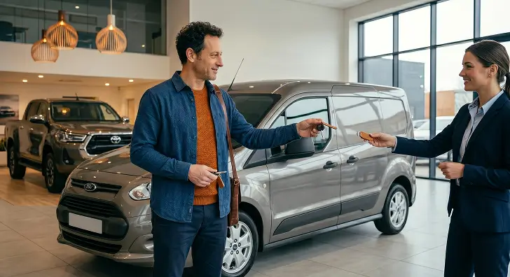 Persona con llaves de su nuevo auto