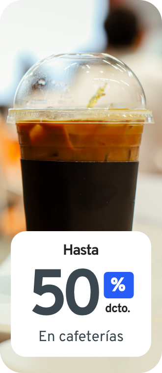 Hasta 50% de descuento en cafeterías